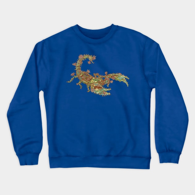 Scorpion Cactus Crewneck Sweatshirt by RaLiz